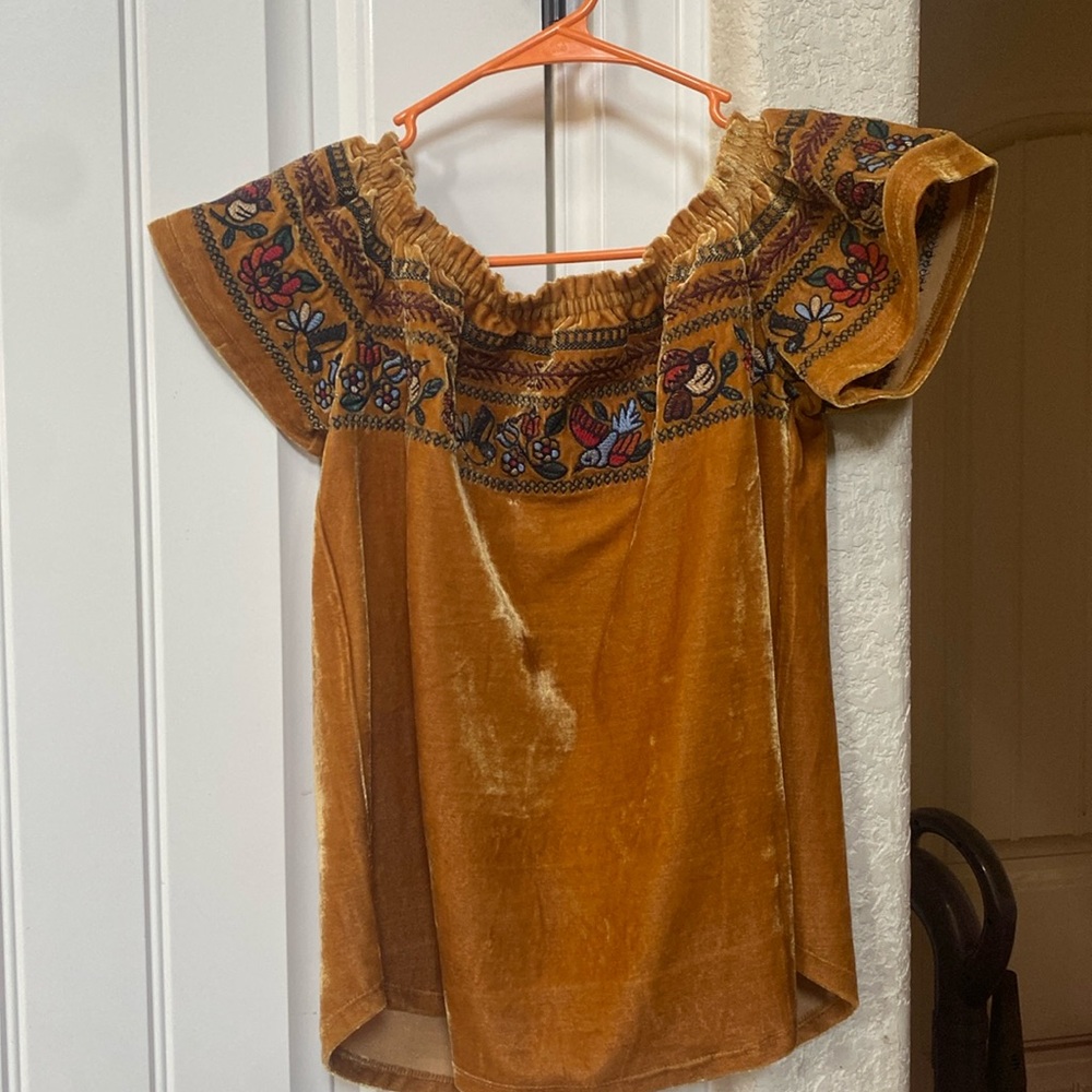 Mustard velvet Shirt